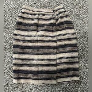 100% Silk Jones New York Knee-Length Wrap Skirt